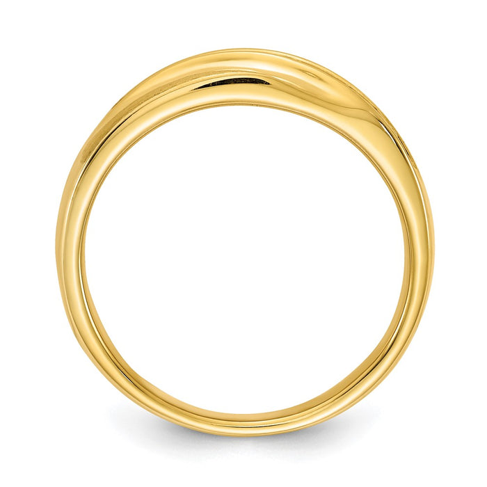 Buy Exclusive 14K Satin Finish Men's Band with 1/5 Carat Diamond Accents-2