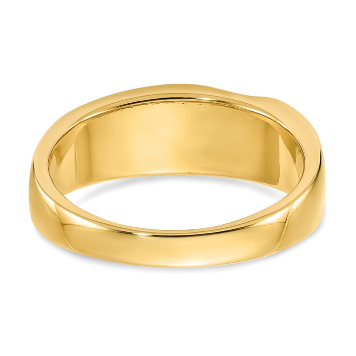 Buy Exclusive 14K Satin Finish Men's Band with 1/5 Carat Diamond Accents-4