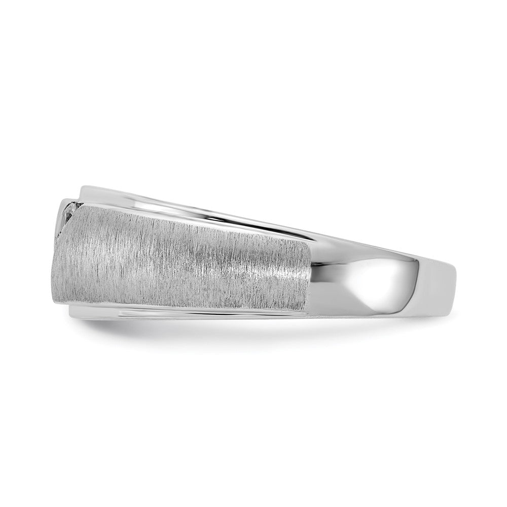 Buy Stylish 14K White Gold Men's 3-Stone Diamond Band, 1/6 Carat Total Weight