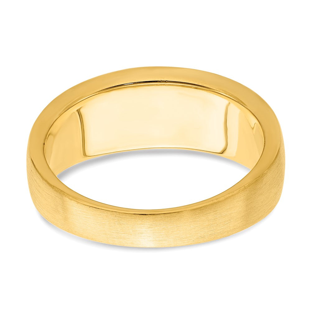 Exclusive 14K Gold Men's Channel Band with 11 Diamonds, 1/4 Carat Total Weight