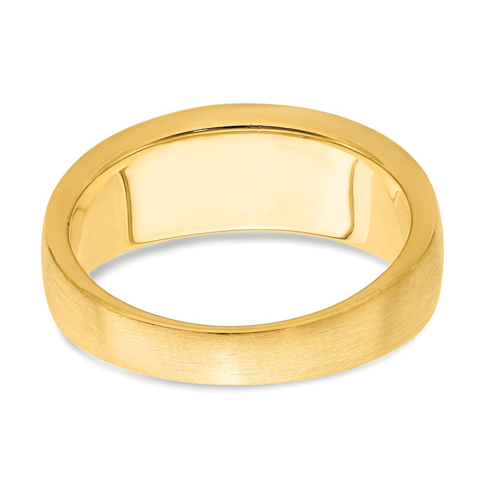 Exclusive 14K Gold Men's Channel Band with 11 Diamonds, 1/4 Carat Total Weight-5