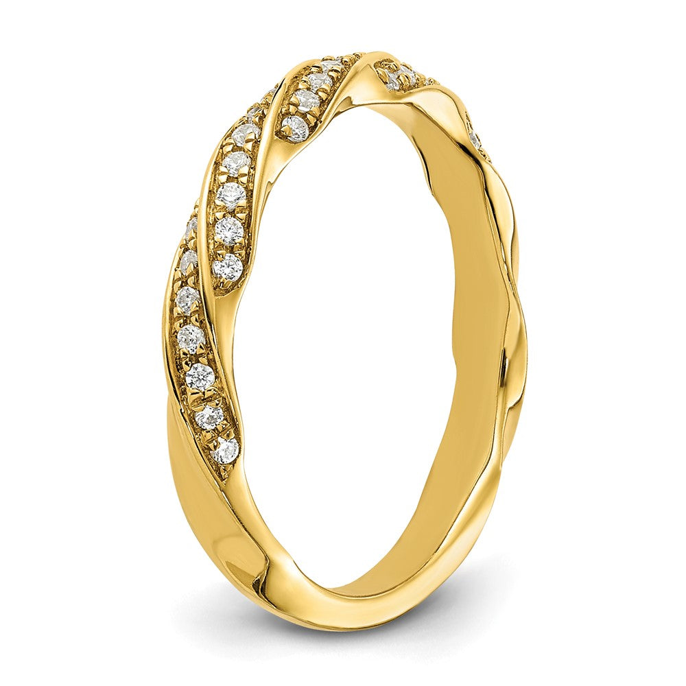 Buy Exclusive 14K Twisted Diamond Wedding Band - 1/5 Carat Total Weight, Stylish Value