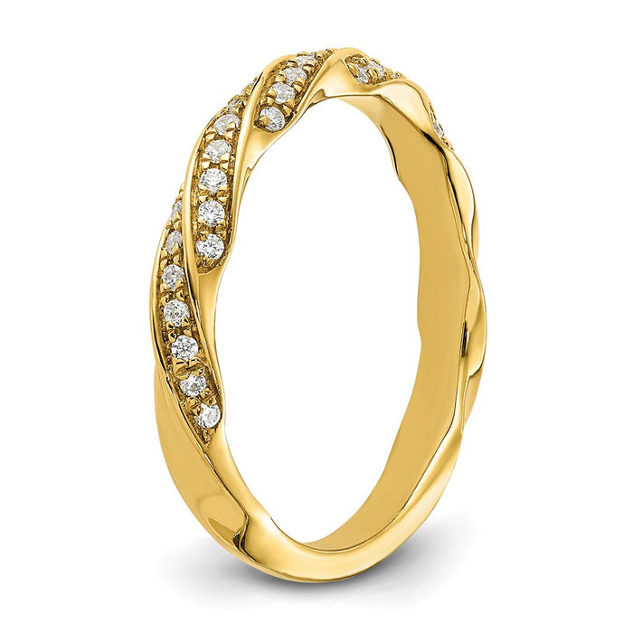 Buy Exclusive 14K Twisted Diamond Wedding Band - 1/5 Carat Total Weight, Stylish Value-6