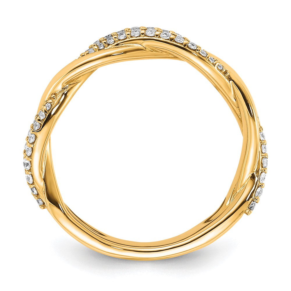 Shop 14K Gold Polished Diamond Fashion Ring - Stylish Luxury at Great Price