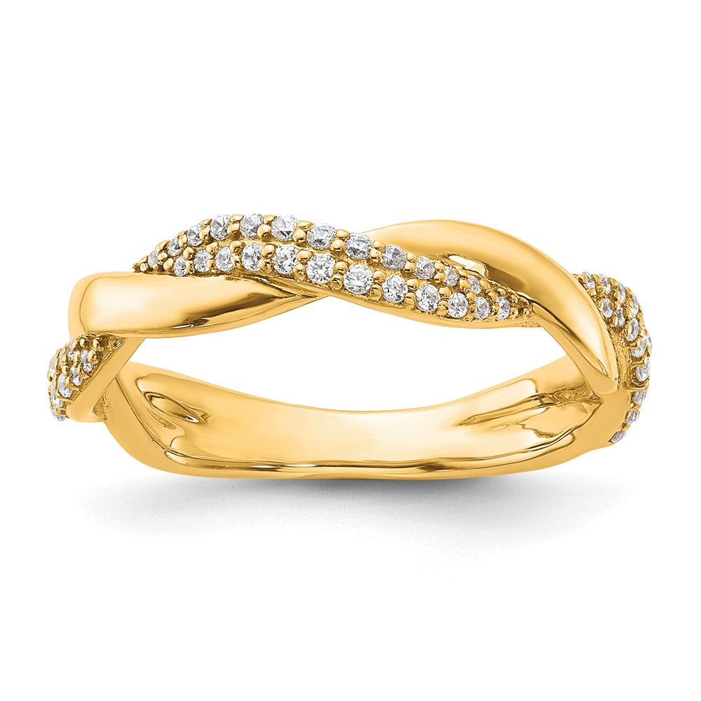 Shop 14K Gold Polished Diamond Fashion Ring - Stylish Luxury at Great Price