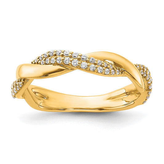 Shop 14K Gold Polished Diamond Fashion Ring - Stylish Luxury at Great Price