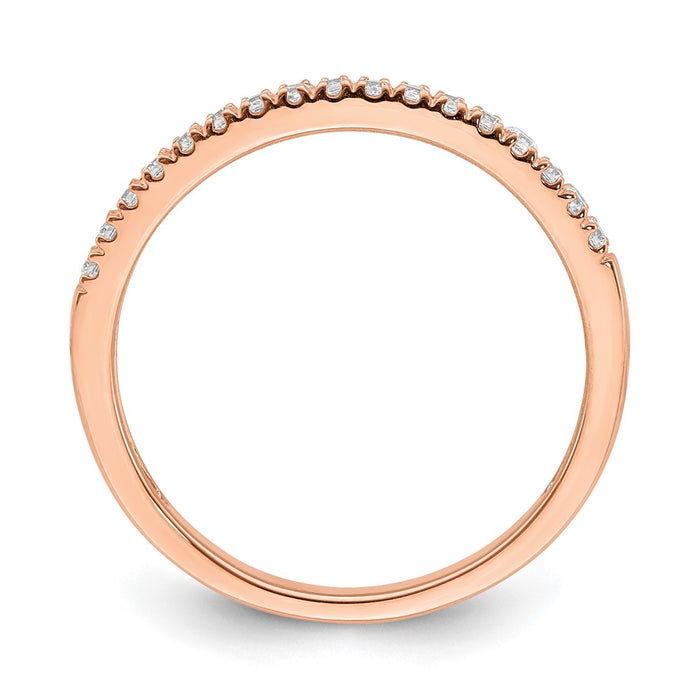Buy Blooming Bridal 14K Rose Gold Diamond Wedding Band Set | Stylish 1/6 Carat-2