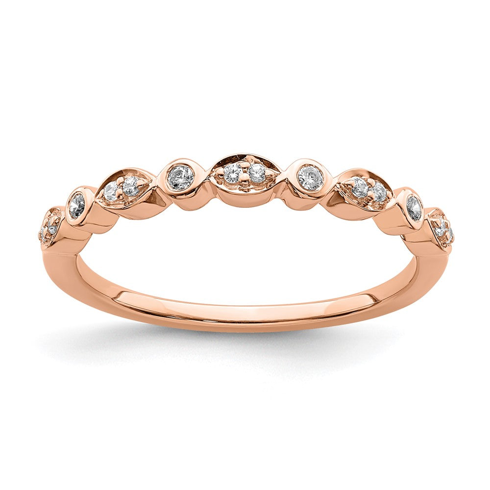 Buy Stylish 14K Rose Gold Diamond Wedding Band Set - 1/5 Carat, 2 Rings