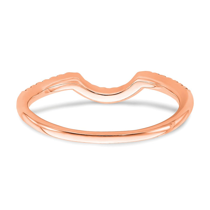 Buy Exclusive 14K Rose Gold Wedding Band Set with 1/8 Carat Diamond - Stylish Value!-5