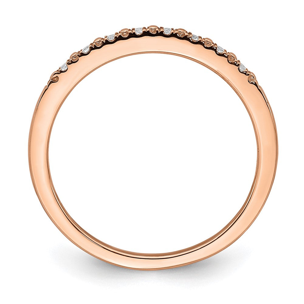 Exclusive Blooming Bridal 14K Rose Gold Diamond Wedding Band - 1/20 Carat Value