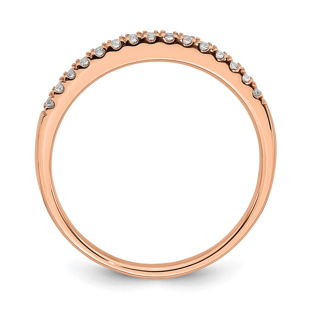 Buy Stylish 14K Rose Gold Wedding Band - 1/8 Carat Full Diamonds, Luxury Value!