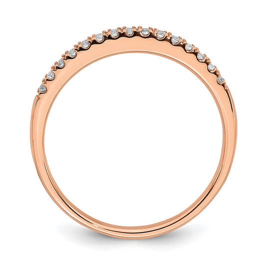 Buy Stylish 14K Rose Gold Wedding Band - 1/8 Carat Full Diamonds, Luxury Value!