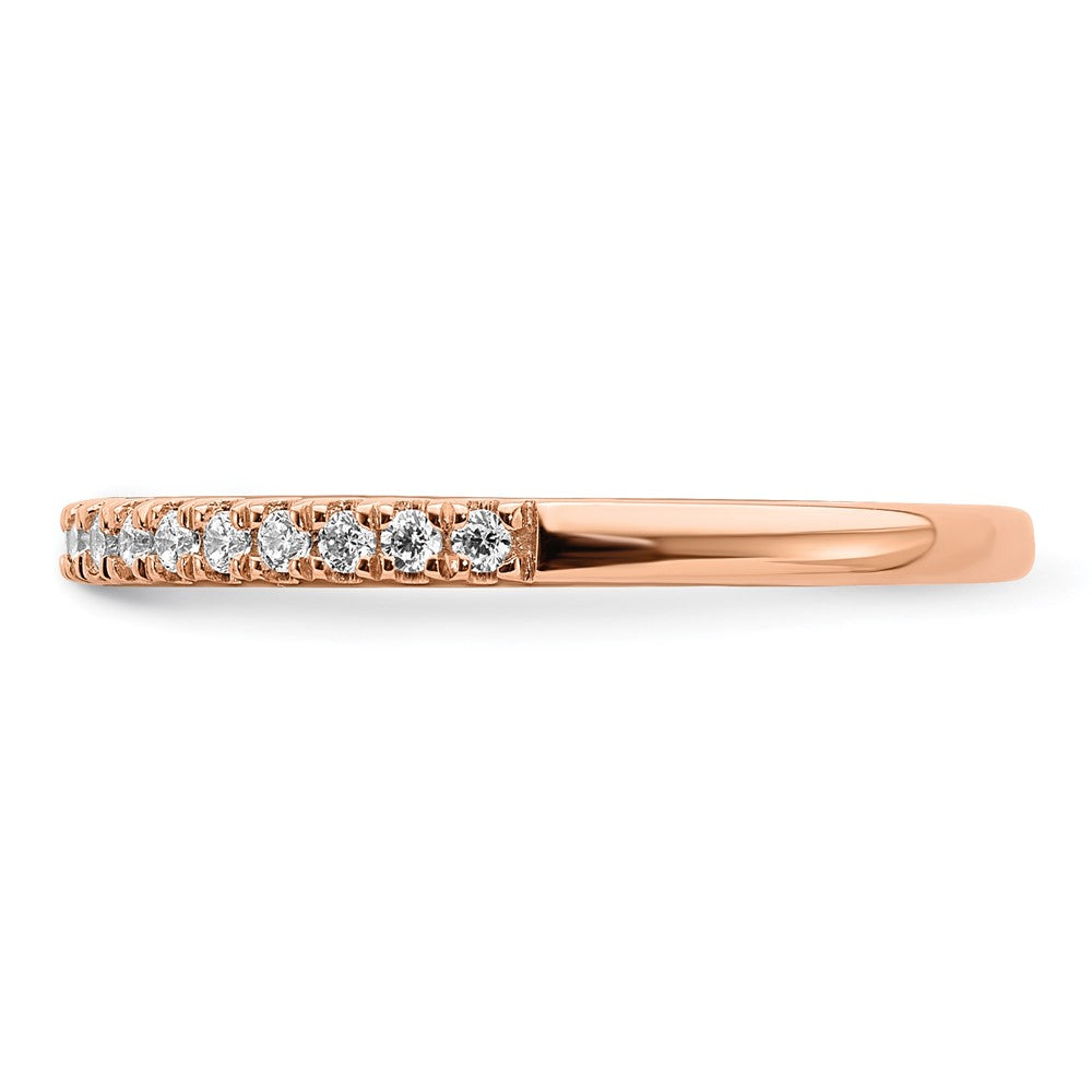 Buy Stylish 14K Rose Gold Wedding Band - 1/8 Carat Full Diamonds, Luxury Value!
