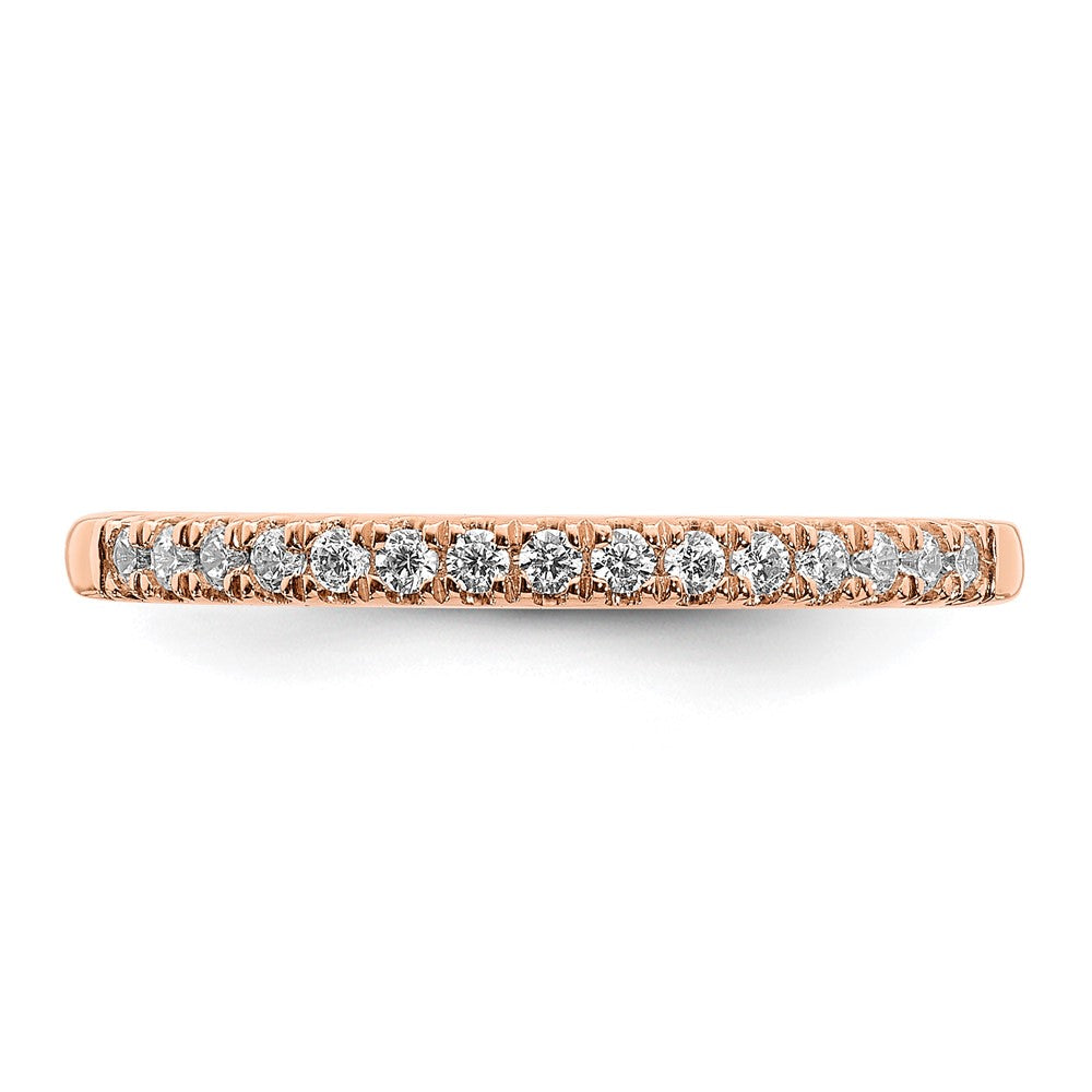 Buy Stylish 14K Rose Gold Wedding Band - 1/8 Carat Full Diamonds, Luxury Value!