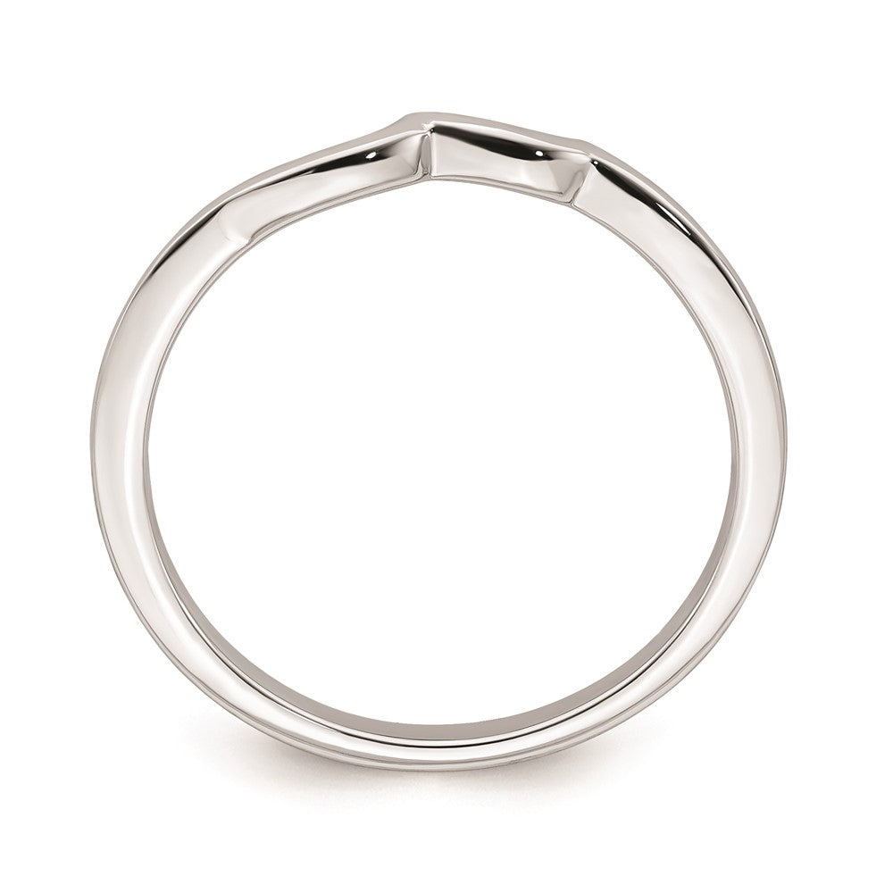 Exclusive 10K White Gold Curved Wedding Band - Affordable Luxury Style