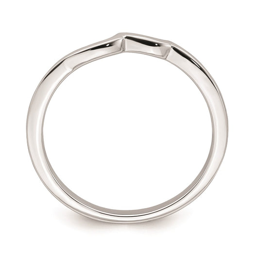 Exclusive 10K White Gold Curved Wedding Band - Affordable Luxury Style