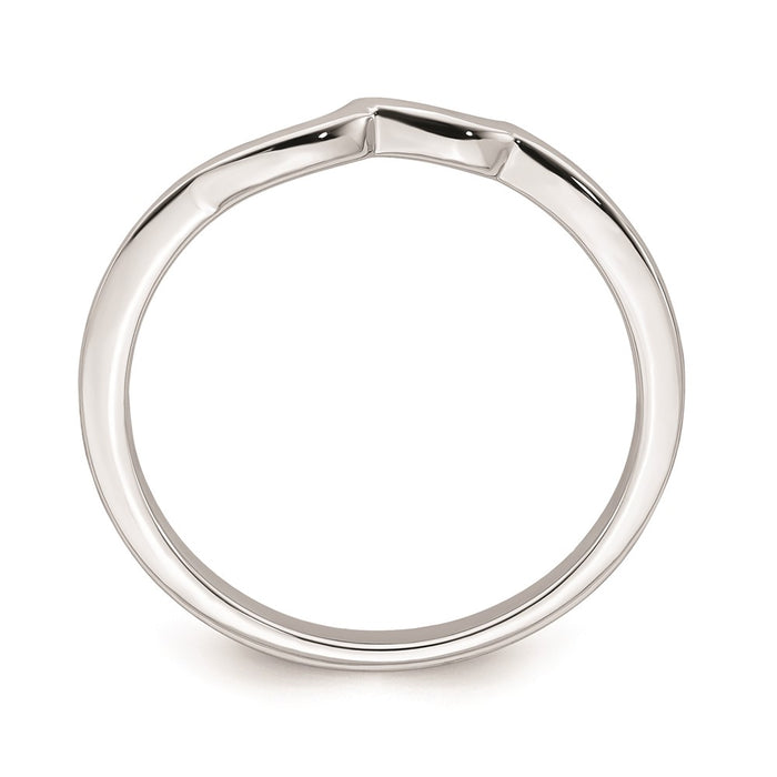 Exclusive 10K White Gold Curved Wedding Band - Affordable Luxury Style-2