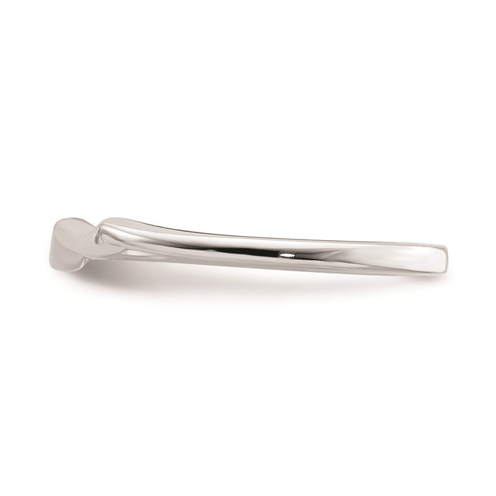 Exclusive 10K White Gold Curved Wedding Band - Affordable Luxury Style-3
