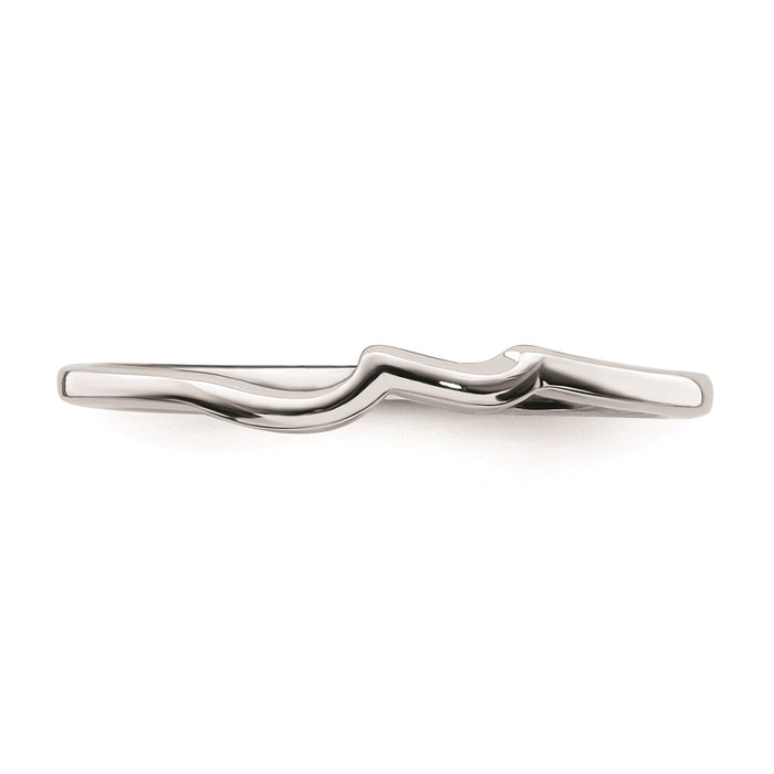 Exclusive 10K White Gold Curved Wedding Band - Affordable Luxury Style-4