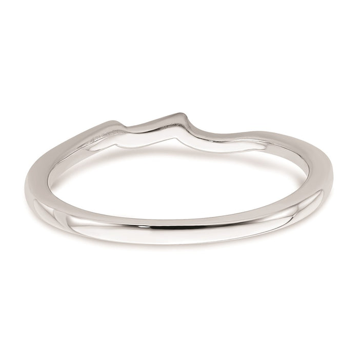 Exclusive 10K White Gold Curved Wedding Band - Affordable Luxury Style-5