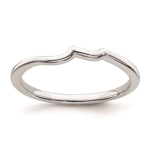 10K White Gold Curved Wedding Band - Style GR1-1035713