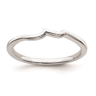 Exclusive 10K White Gold Curved Wedding Band - Affordable Luxury Style