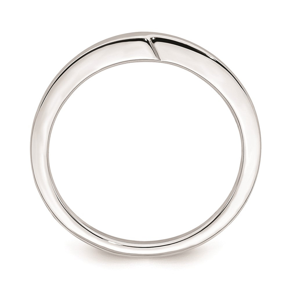 High-Quality 10K White Gold Curved Wedding Band | Stylish & Affordable Price