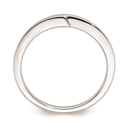 High-Quality 10K White Gold Curved Wedding Band | Stylish & Affordable Price