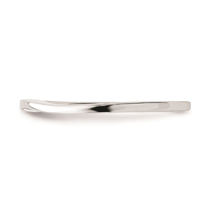 High-Quality 10K White Gold Curved Wedding Band | Stylish & Affordable Price-3