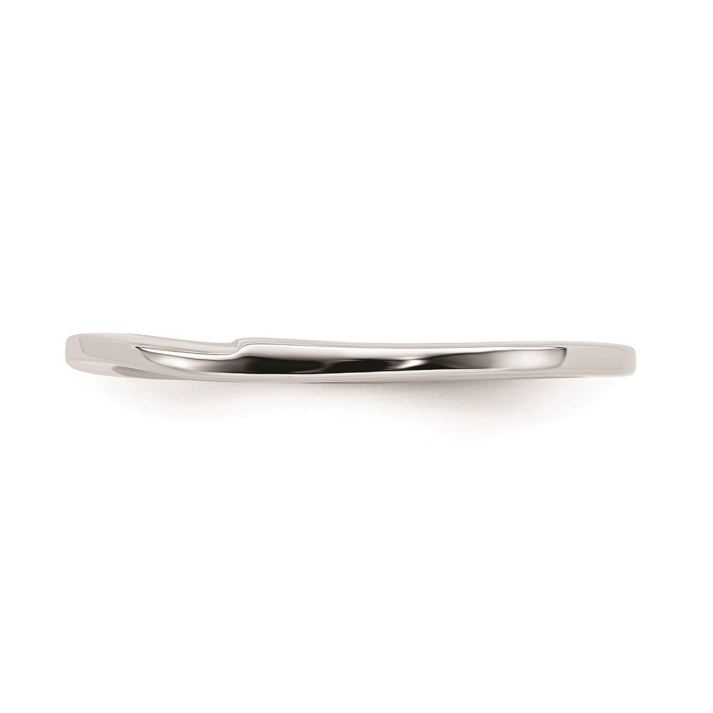High-Quality 10K White Gold Curved Wedding Band | Stylish & Affordable Price