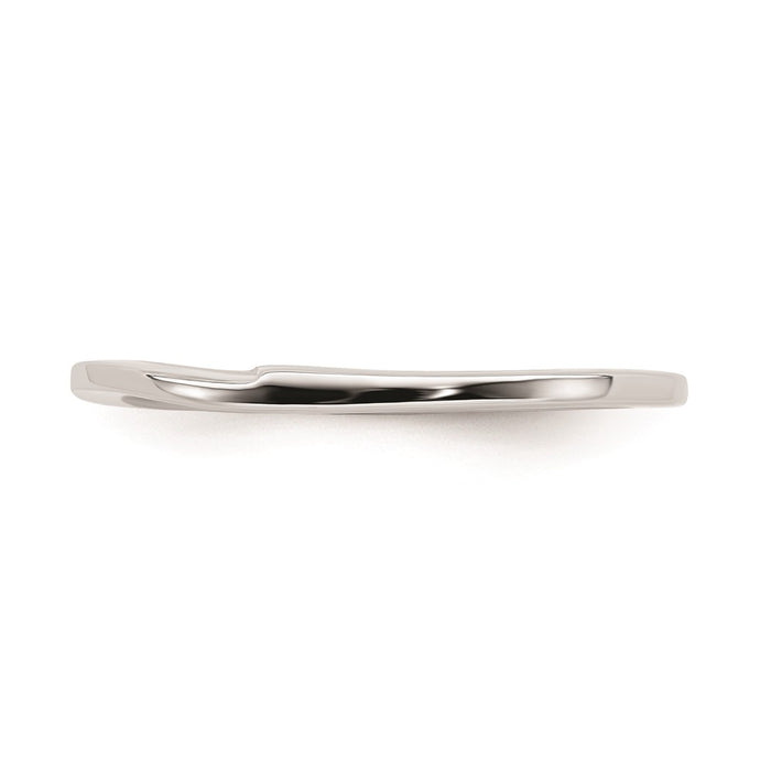 High-Quality 10K White Gold Curved Wedding Band | Stylish & Affordable Price-4