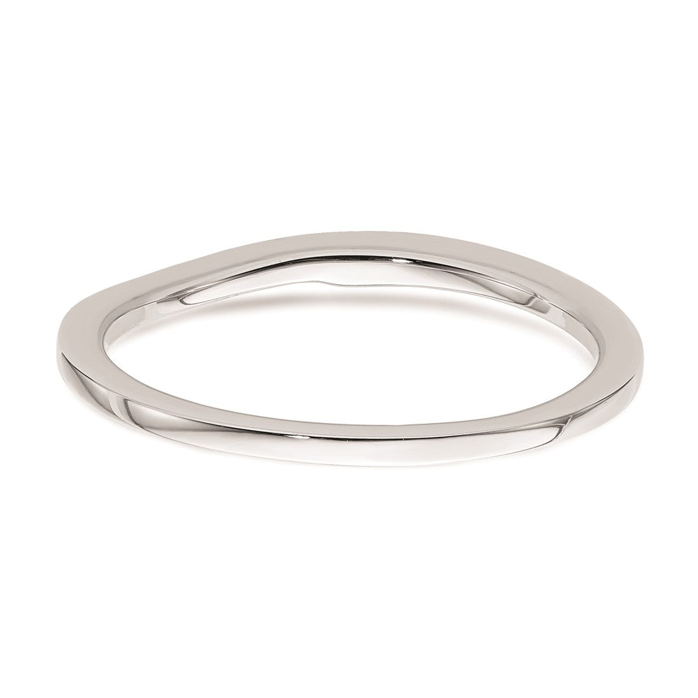 High-Quality 10K White Gold Curved Wedding Band | Stylish & Affordable Price