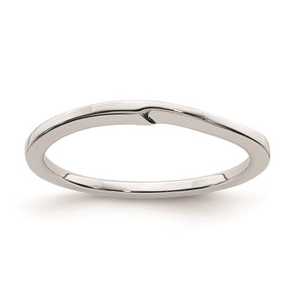 High-Quality 10K White Gold Curved Wedding Band | Stylish & Affordable Price