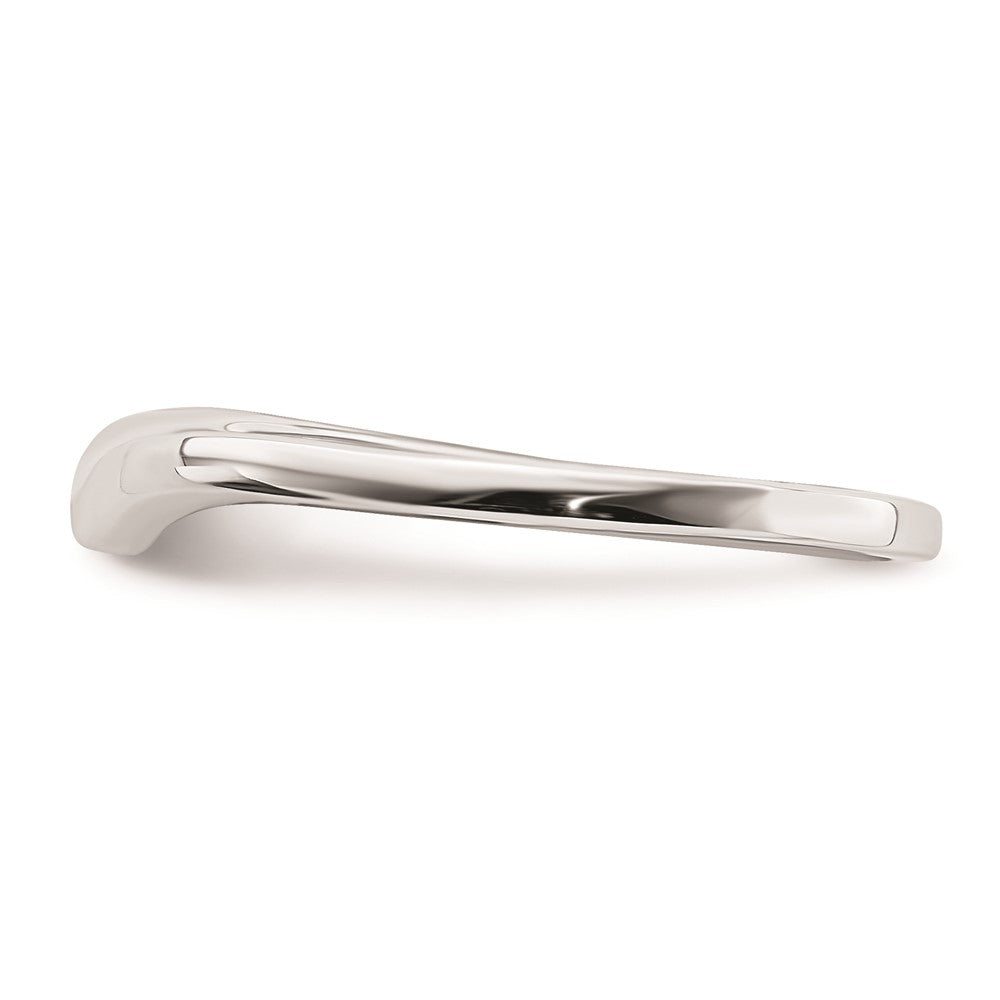Exclusive 10K White Gold Curved Wedding Band - Stylish & Affordable Elegance