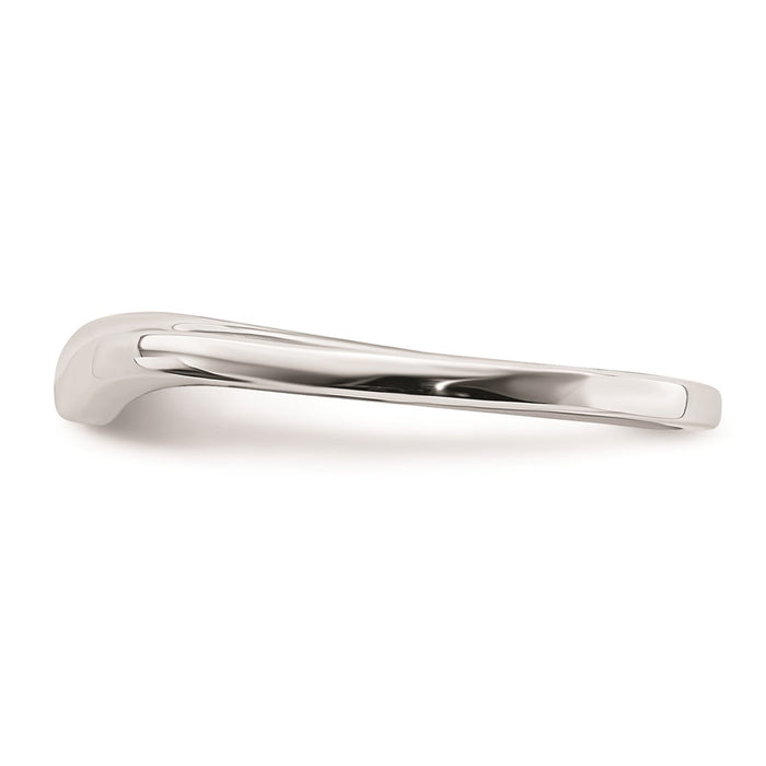Exclusive 10K White Gold Curved Wedding Band - Stylish & Affordable Elegance-3