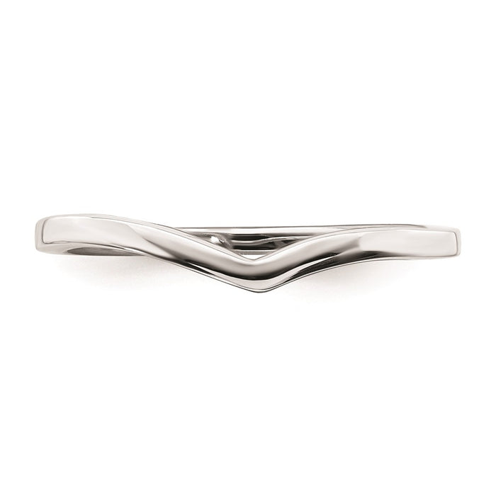 Exclusive 10K White Gold Curved Wedding Band - Stylish & Affordable Elegance-4