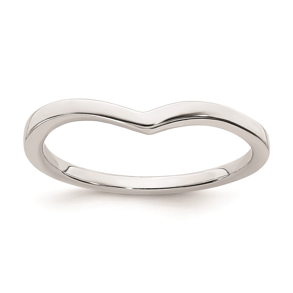 Exclusive 10K White Gold Curved Wedding Band - Stylish & Affordable Elegance