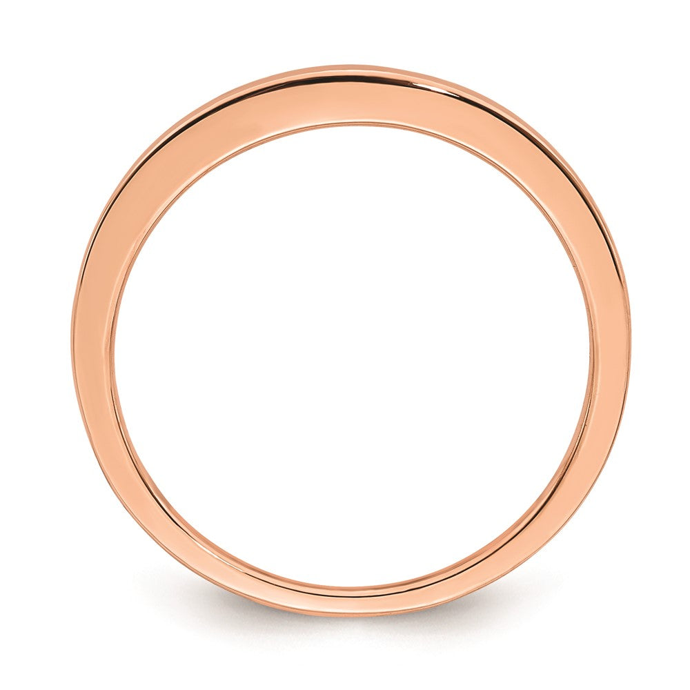 High-Quality 10K Rose Gold Curved Wedding Band - Stylish & Affordable Design
