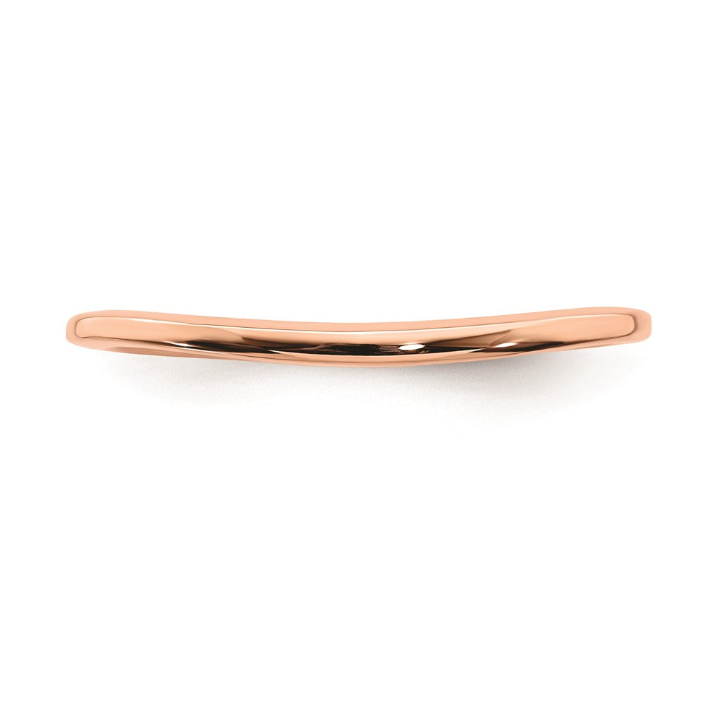 High-Quality 10K Rose Gold Curved Wedding Band - Stylish & Affordable Design