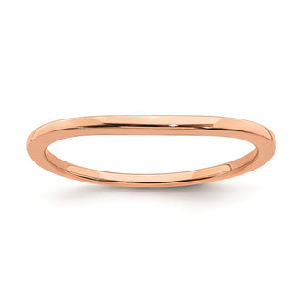 High-Quality 10K Rose Gold Curved Wedding Band - Stylish & Affordable Design