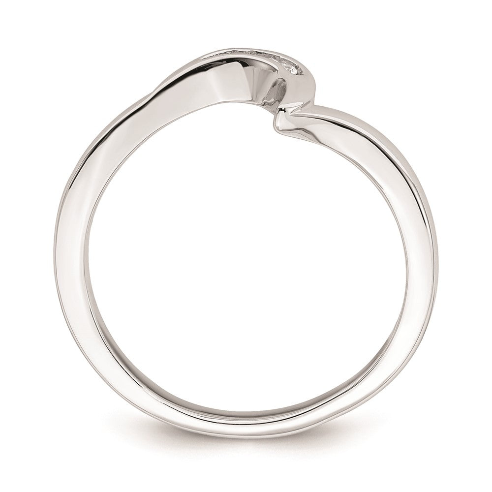 Buy Stylish 10K White Gold Wedding Band with 0.02 Carat Diamond Accent