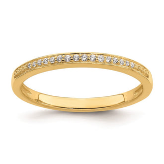 Buy Stylish 10K Yellow Gold Diamond Wedding Band, 1/15 Carat, Affordable Price