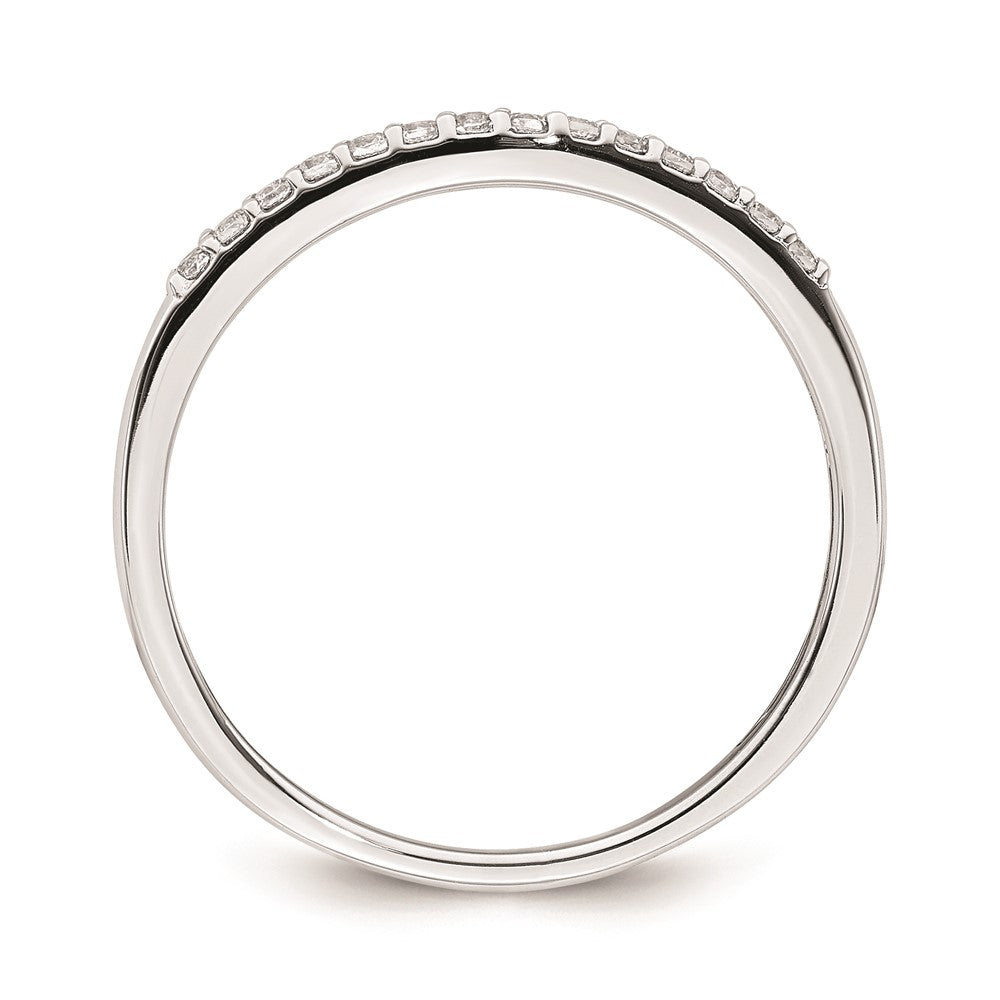 Buy Stylish 10K White Gold Wedding Band with 1/10 Carat Diamonds - Affordable Luxury