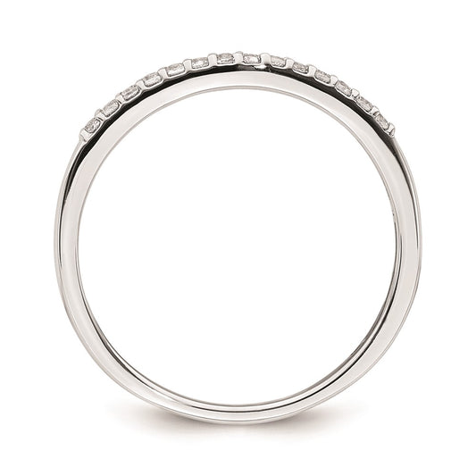 Buy Stylish 10K White Gold Wedding Band with 1/10 Carat Diamonds - Affordable Luxury