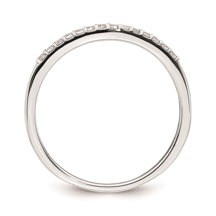 Buy Stylish 10K White Gold Wedding Band with 1/10 Carat Diamonds - Affordable Luxury-2