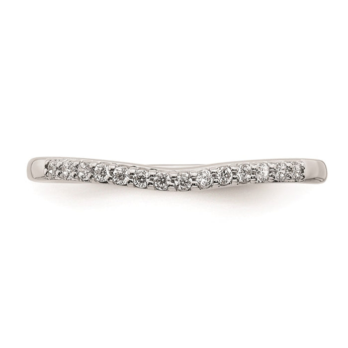 Buy Stylish 10K White Gold Wedding Band with 1/10 Carat Diamonds - Affordable Luxury-4