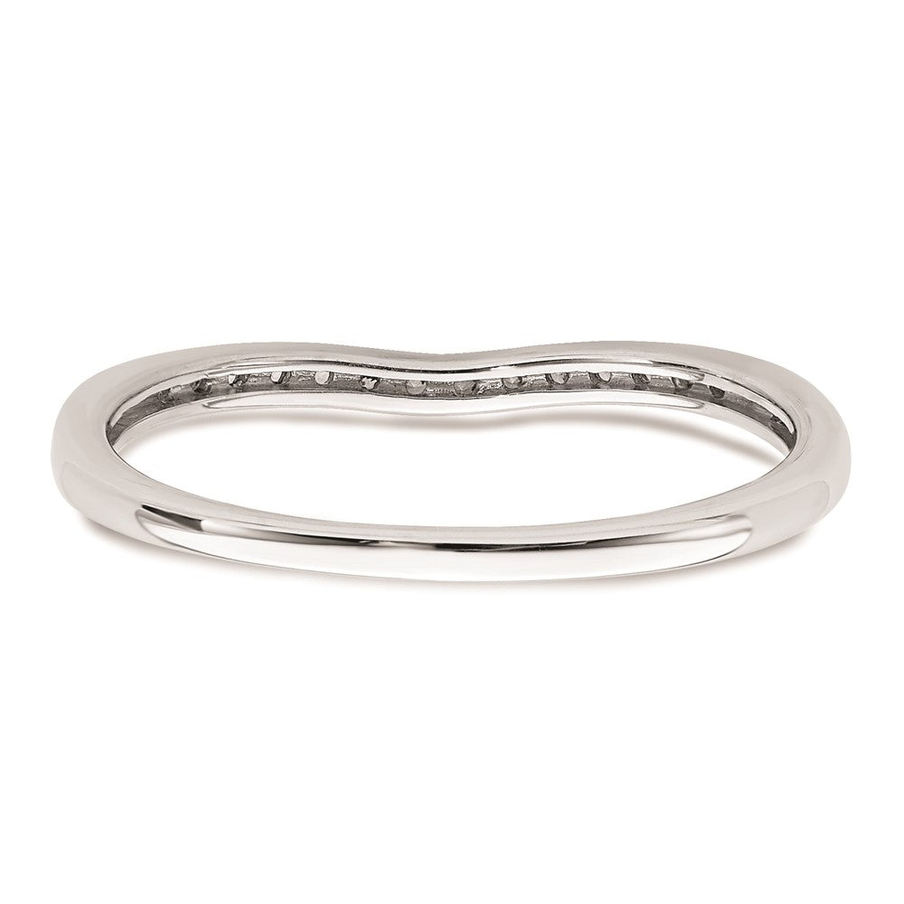 Buy Stylish 10K White Gold Wedding Band with 1/10 Carat Diamonds - Affordable Luxury