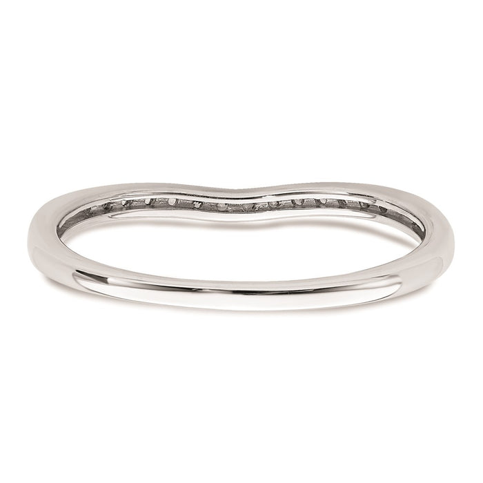 Buy Stylish 10K White Gold Wedding Band with 1/10 Carat Diamonds - Affordable Luxury-5