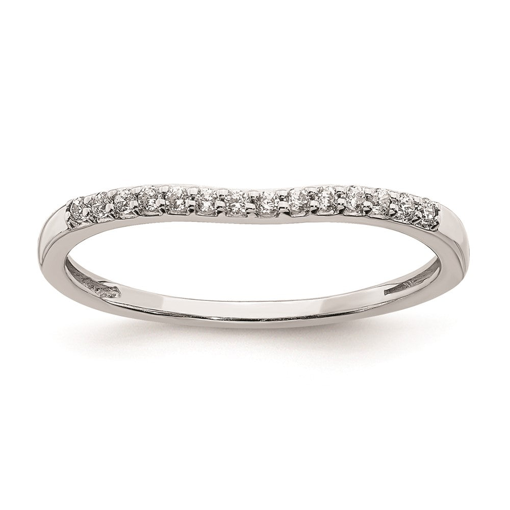 Buy Stylish 10K White Gold Wedding Band with 1/10 Carat Diamonds - Affordable Luxury
