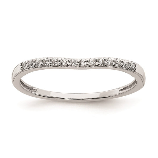 Buy Stylish 10K White Gold Wedding Band with 1/10 Carat Diamonds - Affordable Luxury